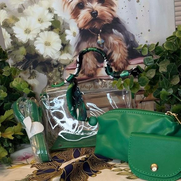 Green Handbag Set NWT - Picture 3 of 14